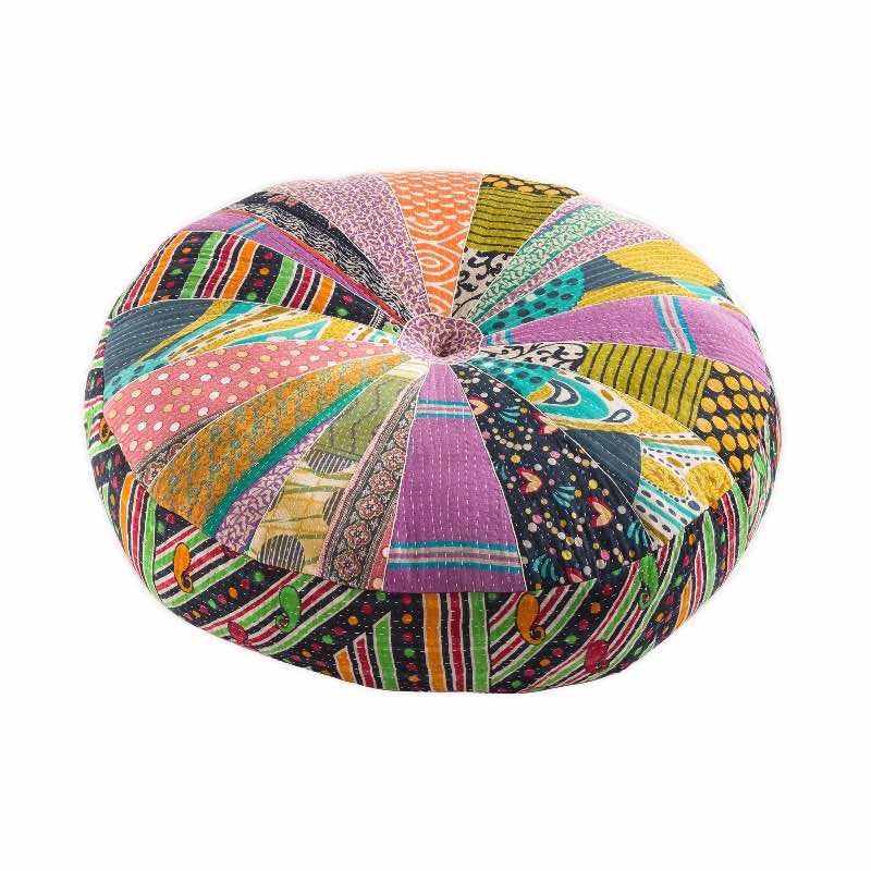 Kantha Pouf - Multi